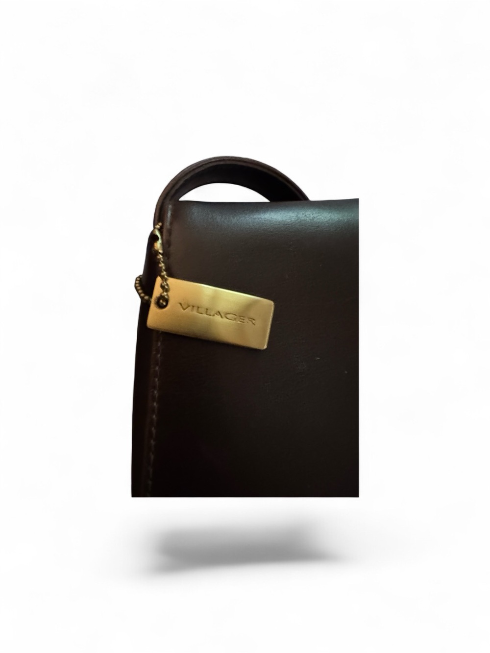 Villager Brown Leather Structured Crossbody Bag - Picture 4 of 5